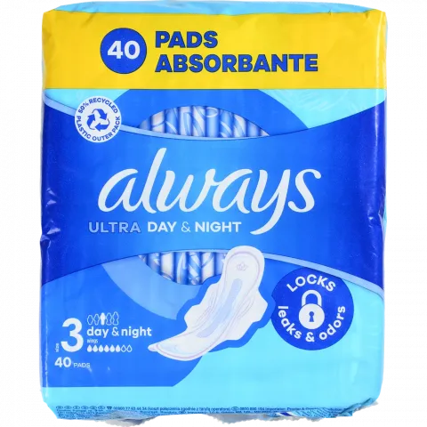 Прокладки Always Ультра 40 шт. Ultra Day and Night Quatro