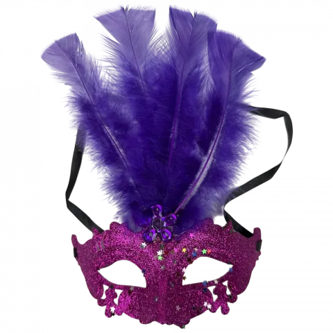 Маска карнавальна з пірям арт. 6150-6 И508