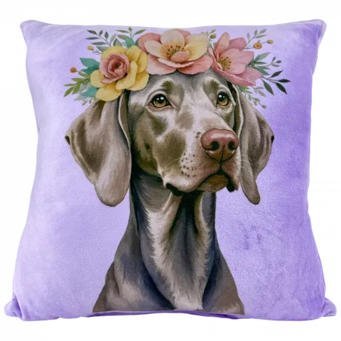 Подушка плюш. Strateg Песик у Віночку 35х35см 61376