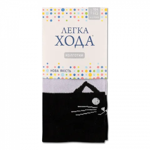 Колготки дит. Легка Хода 8203 104-112 56 18 срібло-чорний