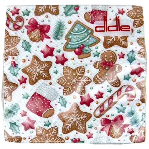 Серветки Didie 16 шт. 3333 2-х шар Пряниковий бум