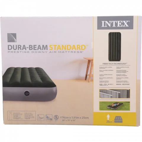 Велюр Матрац Intex 64106 до 136 кг зелений 76х191х25 см