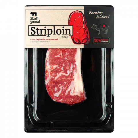 Корейка Striploin Scott Smeat яловича охол. в/у ваг.