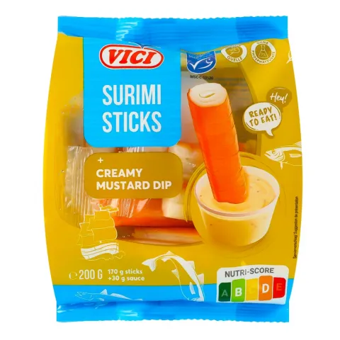 Палички сурімі Vici 200 г з гірчичним соусом