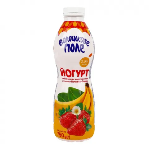 Йогурт Волошкове поле 2,5 0,75 л Полуниця-Банан