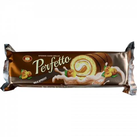 Рулет Biscuit-Chocolate Perfetto 290 г молочно-абрикосовий