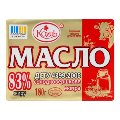 Масло Козуб 83 180 г Екстра