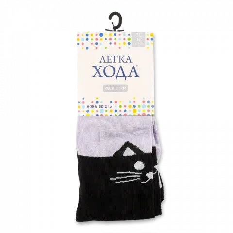 Колготки дит. Легка Хода 8203 134-140 68 22 срібло-чорний