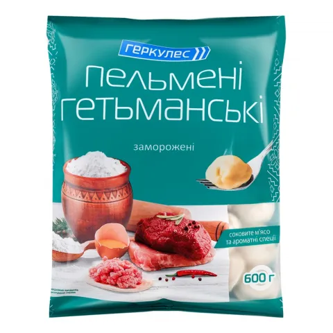 Пельмені Геркулес 600 г Гетьманські