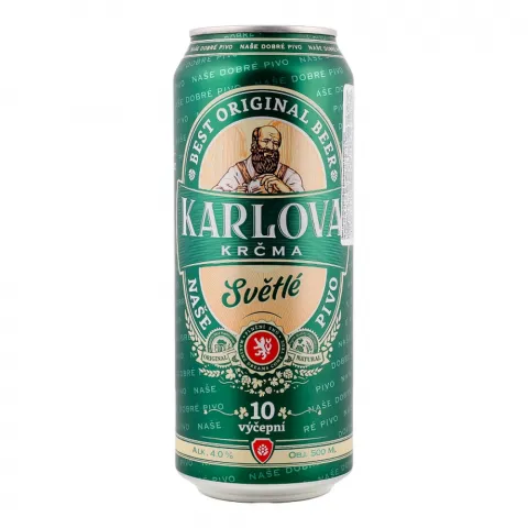 Пиво Karlova 0,5 з/б Krcma Svetle світле 4 И475