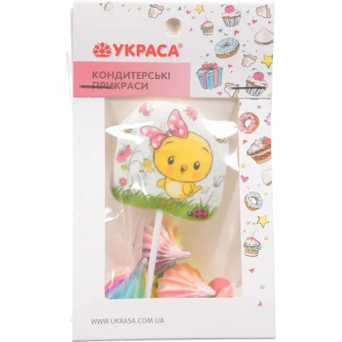 Набір Ангелочок на паличці, безе та кульки/Курчатко на паличці, безе та кульки