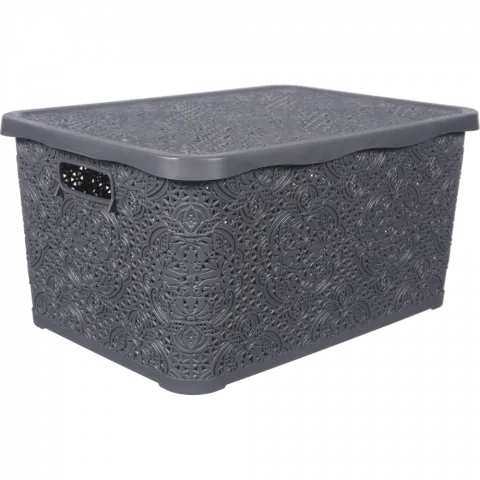 Контейнер для зберігання BURSEV мережево`, 30 л, пластик, арт. 2130 15 сірий (Туреччина)`