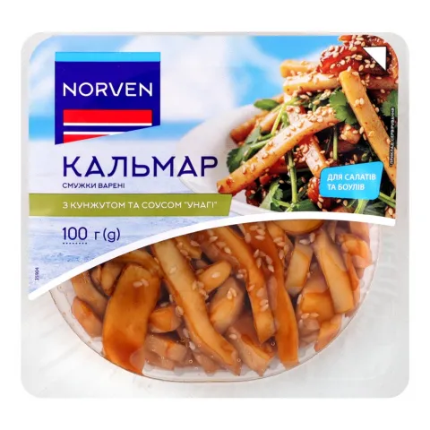 Кальмар Norven 100 г з кунжутом та соусом Унагі