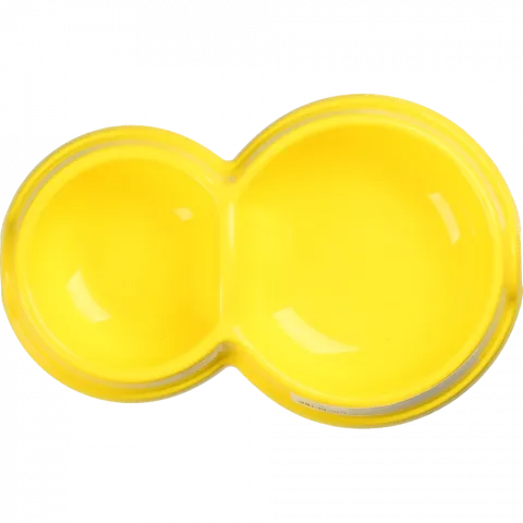 Миска д/котів Природа 0,075/0,125 л 0 жовта подвійна