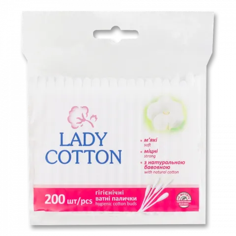 Ватні пал. Lady Cotton 200 шт. п/е