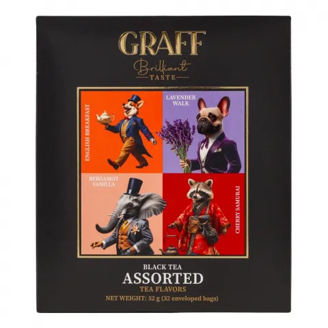 Чай Graff 32 шт. чорн. Асорті чайних смаків