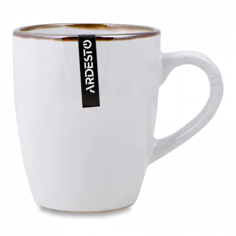 Чашка керм. Ardesto Marmo 390 мл біла AR2939MRW