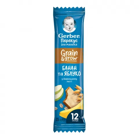 Батончик Gerber 25 г з бананом та яблуком