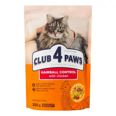 Корм д/котів Клуб 4 лапи 300 г пак. Premium Виведення шерсті