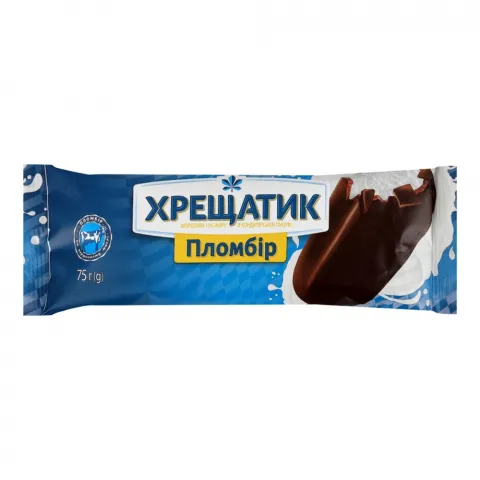 Морозиво Хрещатик 75 г ескімо Пломбір у конд. глазурі