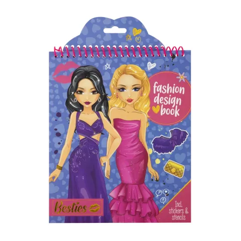 Ігровий набір д/творчості Besties Книга модельєра синя 24х20см 20 арк. 961004