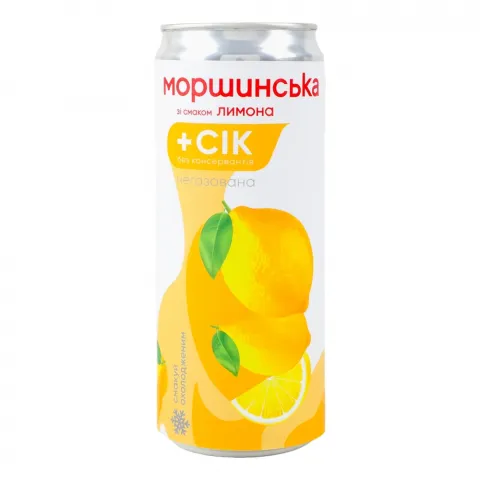 Вода Моршинська 0,33 л з/б б/газ. зі смаком лимона