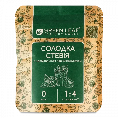 Стевія Green Leaf 100 г д/пак. Солодка 1:4