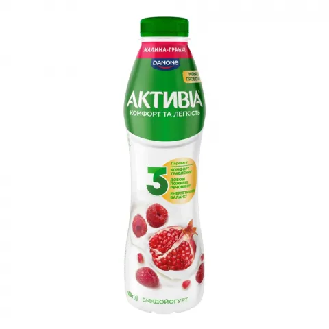 Біфідойогурт Активіа 1,2 500 г Малина-гранат