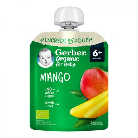 Пюре Gerber 80 г д/пак. Organic манго
