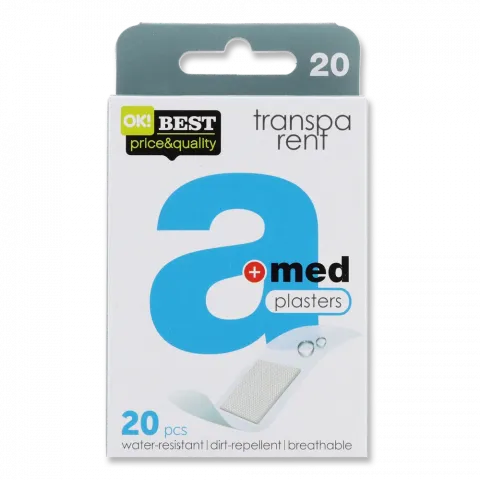Пластир A-med Transparent на PE основі перфорованій 20 шт.