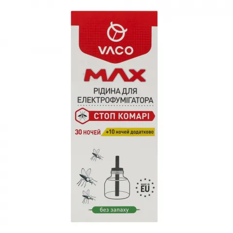 Рідина Vaco Max в/комарів 30 ночей+10 ночей у подарунок