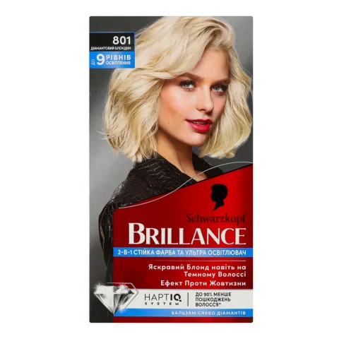 Фарба д/волосся Schwarzkopf Brillance 801 Діамантовий блондин