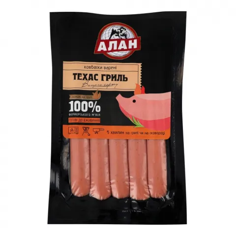 Ковбаски Алан Техас Гриль 200 г в/ґ