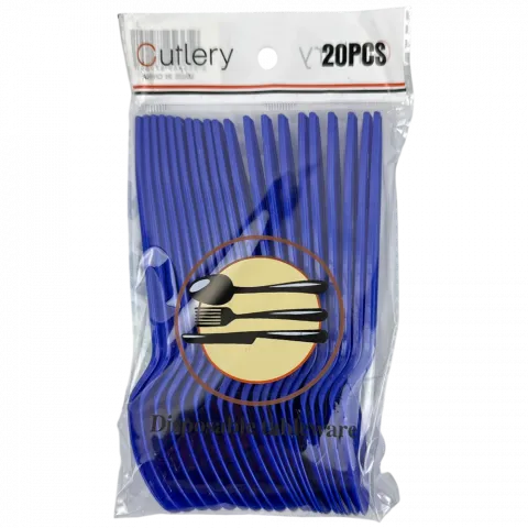 Ложки пласт. 15,5 см 20 шт. Блакитний 34901A-13 И795