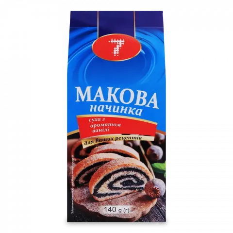 Макова начинка 7` 140 г з аромат. ванілі`