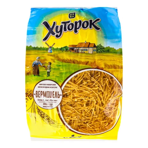 Макарони Хуторок 800 г Вермішель