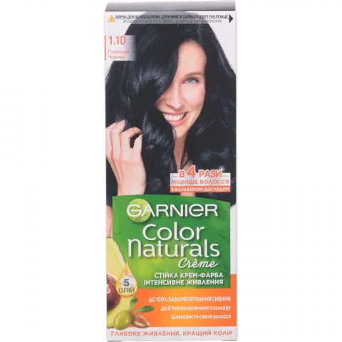 Фарба Garnier Color Naturals 1.10 Глибокий чорний
