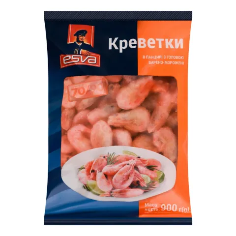 Креветки Esva 70/90 900 г