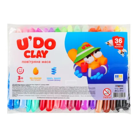 Набір д/творчості U`DO Clay 36 кольорів 6г 30899