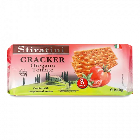Крекер Stiratini 250 г з орегано та томатами