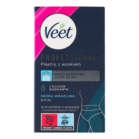 Смужки д/депіляції Veet Professional 16 шт. воскові д/чутливої шкіри бікіні та пахв