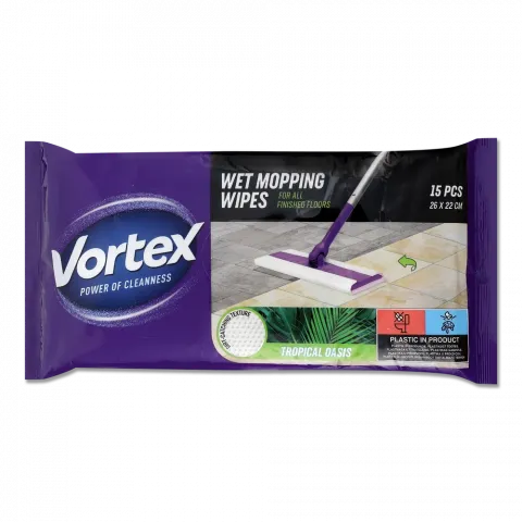 Серветки вологі Vortex15 шт. д/підлоги TropicalSpa