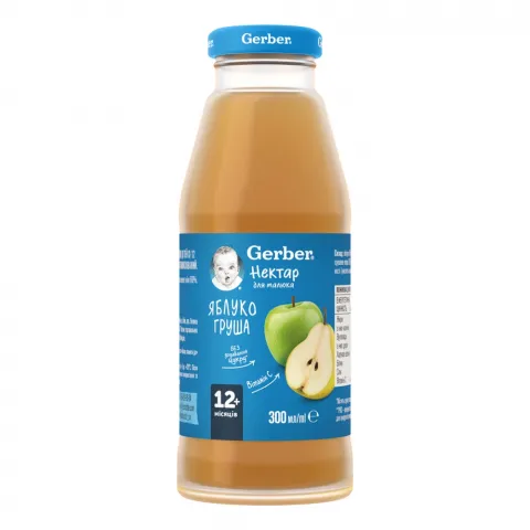 Нектар Gerber 300 мл Яблучно-грушевий