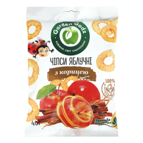 Чіпси яблучні з корицею Гадз` 40 г`