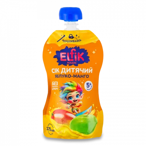 Сік Elfik 175 мл д/пак. яблуко-манго