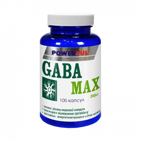 Добавка дієтична PowerFul Габа-макс 200 мг 100 шт. капс.