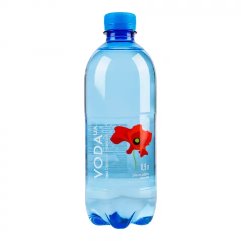 Вода VODA UA 0,5 л газ. Рідна Справжня Українська
