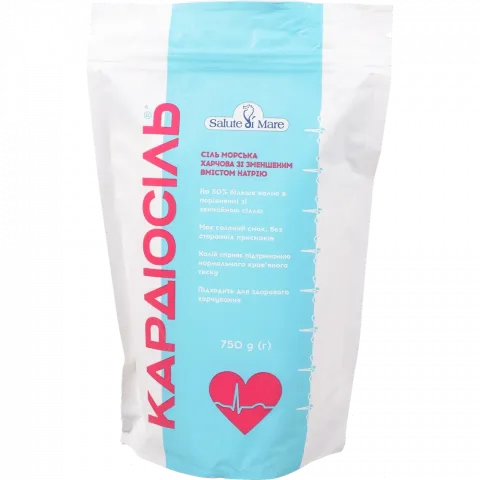Сіль морська Salute Di Mare 750 г зі зменшеним вмістом натрію