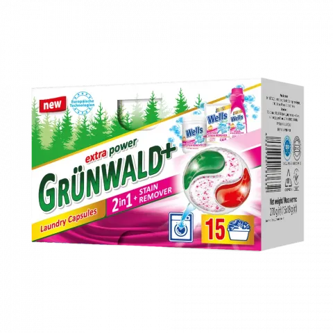 Капсули д/прання Grunwald Універ.2в1 з плямовивід. 15 шт.