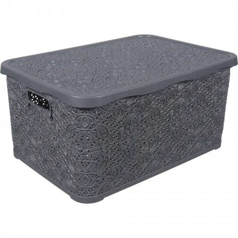 Контейнер для зберігання BURSEV мережево`, 20 л, пластик, арт. 2130 14 сірий (Туреччин`